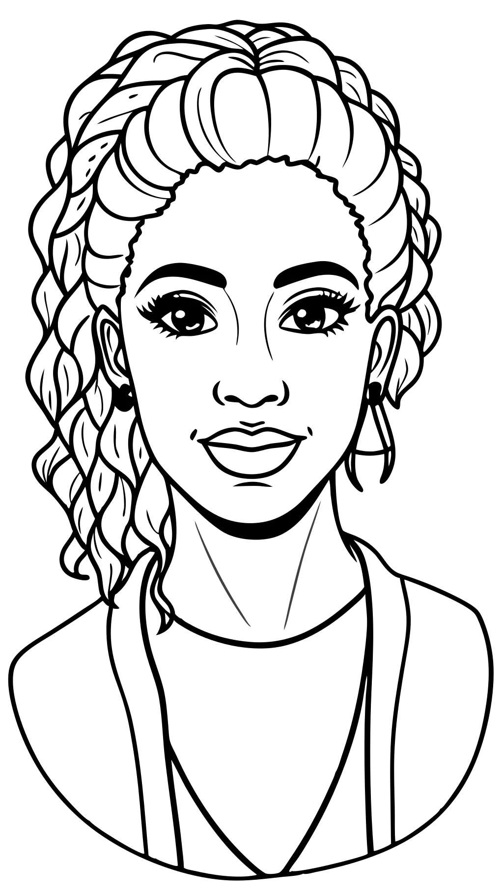 realistic woman coloring pages